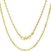 14k Gold Yellow Think Hollow Rope Chain 16"-24"